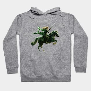 Moonlit Guardian: The Green Knight's Valor Hoodie